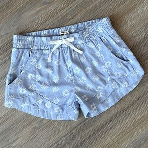 Billabong Blue Flower Shorts | Girls Size Medium